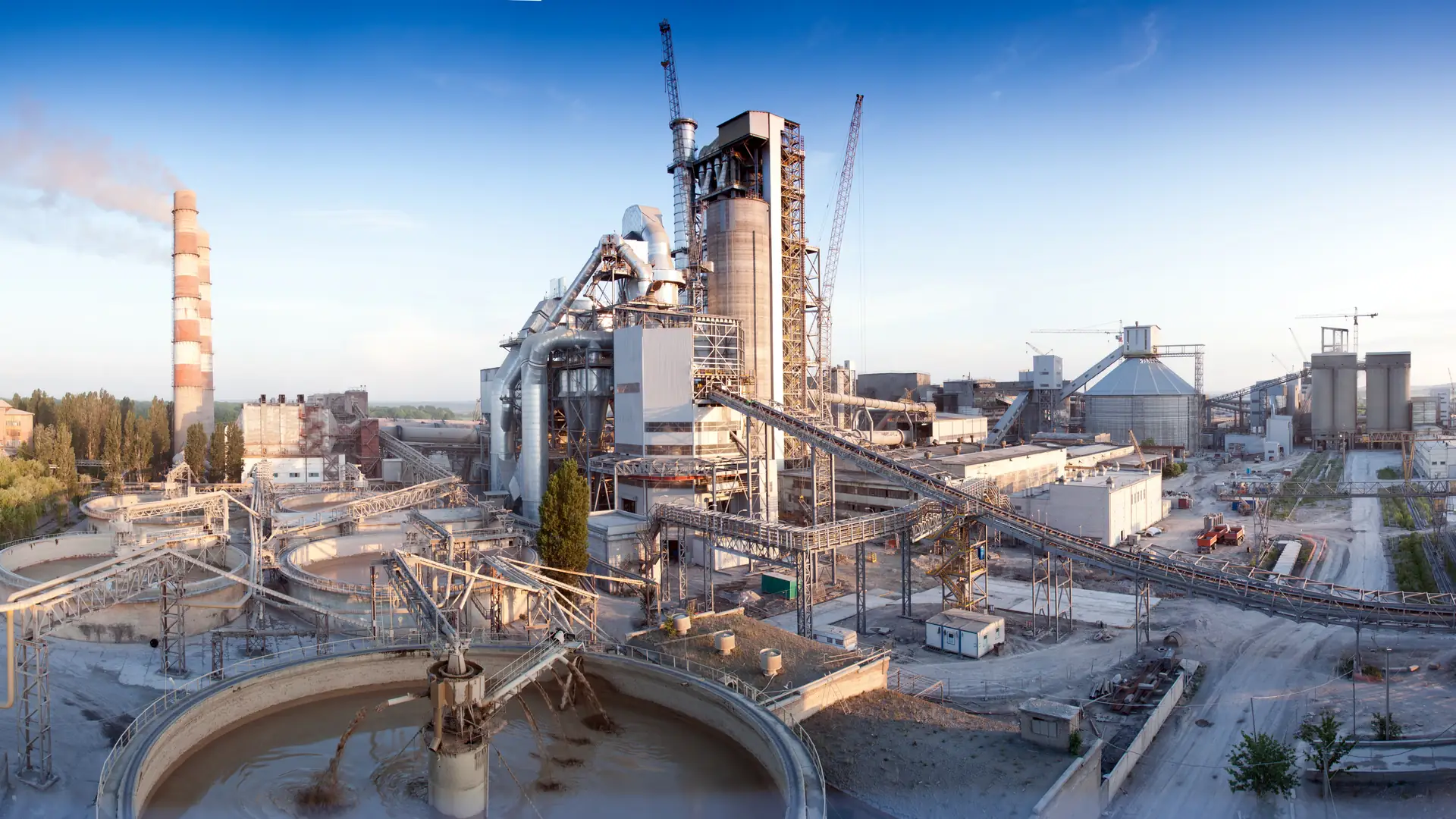 A cement works seen from above